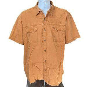RedHead Brand Co Cotton Button Up Short Sleeve Outdoor Shirt Size 2XL